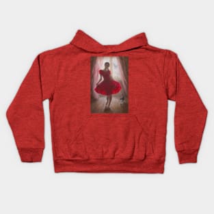 Girl in the Red Dress Kids Hoodie